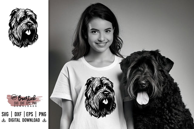 Bouvier des Flandres side, SVG file SVG Boertiek 