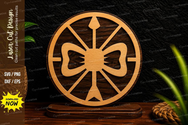 Bow Arrow Emblem Laser Cut SVG File SVG Regulrcrative 