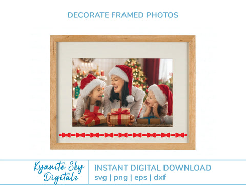 Bow Borders SVG Bundle repeatable 12 inch cute bow borders SVG Kyanite Sky Digitals 