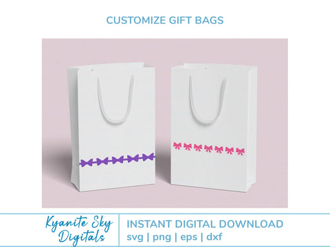 Bow Borders SVG Bundle repeatable 12 inch cute bow borders SVG Kyanite Sky Digitals 