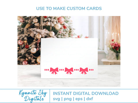 Bow Borders SVG Bundle repeatable 12 inch cute bow borders SVG Kyanite Sky Digitals 