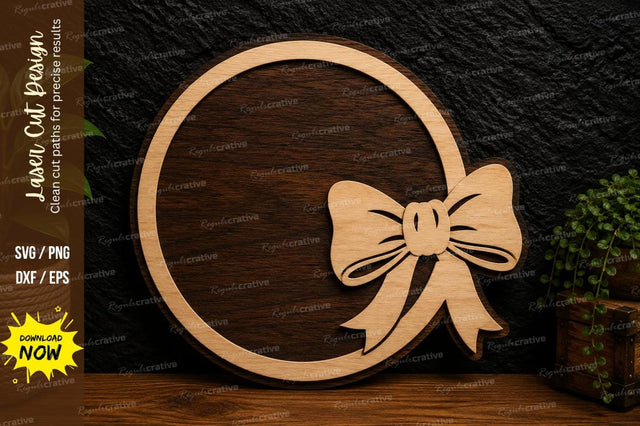 Bow Frame Laser Cut Svg Design SVG Regulrcrative 
