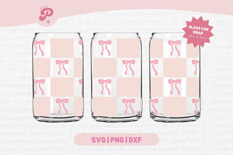 Bow Glass Can Wrap SVG SVG Totally Posie 
