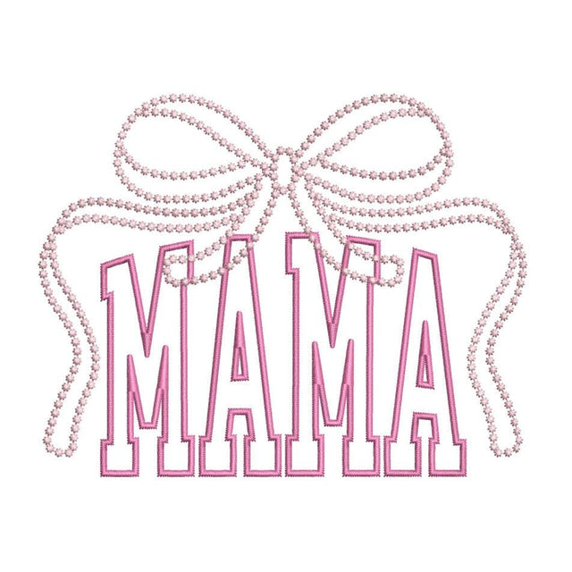 Bow Mama Embroidery Design 4 sizes Instant Download Embroidery/Applique DESIGNS Nino Nadaraia 