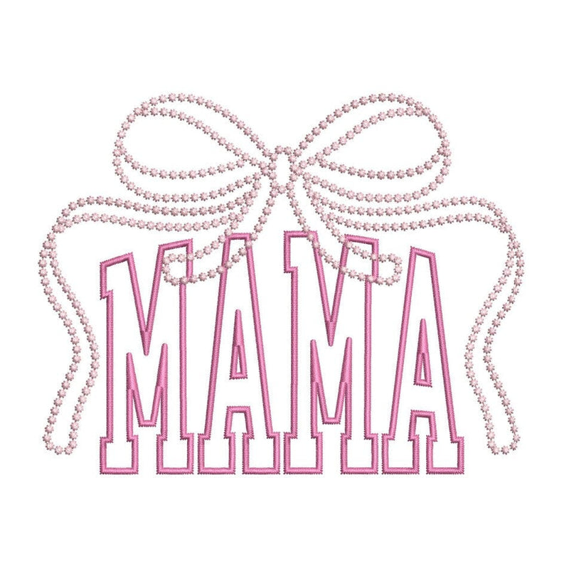 Bow Mama Embroidery Design 4 sizes Instant Download Embroidery/Applique DESIGNS Nino Nadaraia 