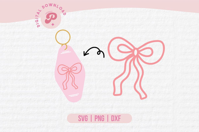 Bow Motel Keychain SVG SVG Totally Posie 