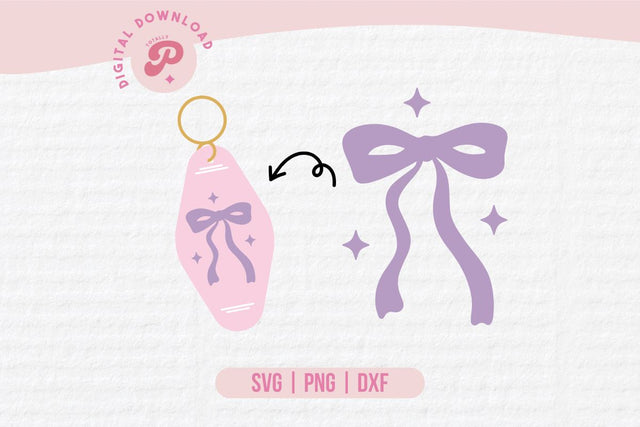 Bow Motel Keychain SVG SVG Totally Posie 