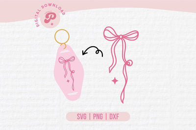 Bow Motel Keychain SVG SVG Totally Posie 