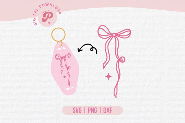 Bow Motel Keychain SVG SVG Totally Posie 