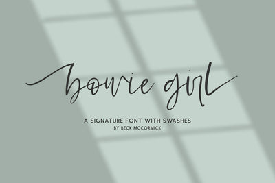 Bowie Girl Script Font Beck McCormick 