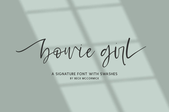 Bowie Girl Script Font Beck McCormick 
