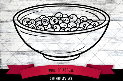 Bowl of Cereal SVG, Breakfast SVG SVG Loveleen Kaur 