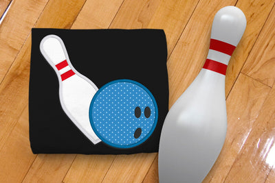 Bowling Ball with Pin Applique Embroidery Embroidery/Applique DESIGNS Designed by Geeks 
