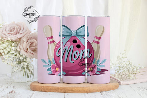 Bowling Mom 20oz Tumbler Wrap Sublimation sassyprint 
