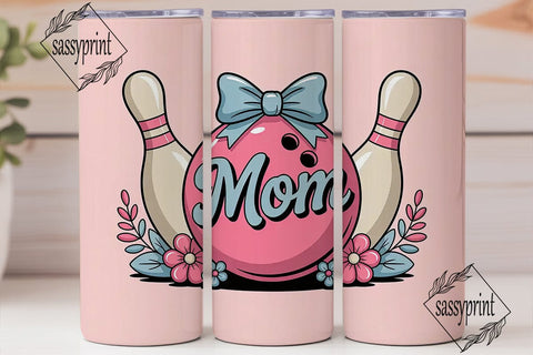 Bowling Mom 20oz Tumbler Wrap Sublimation sassyprint 