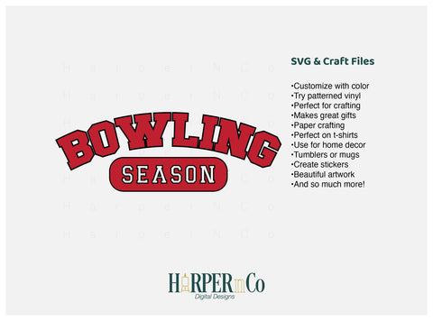 Bowling Season Laser SVG EPS Cut File SVG HarperNCo 