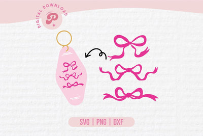 Bows Motel Keychain SVG SVG Totally Posie 