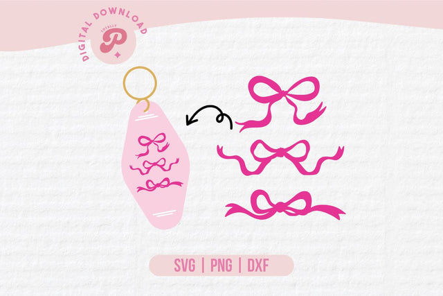 Bows Motel Keychain SVG SVG Totally Posie 
