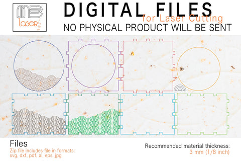 Box Deco Square Vector File 4 Laser Cutter. SVG MaramadeLaser 