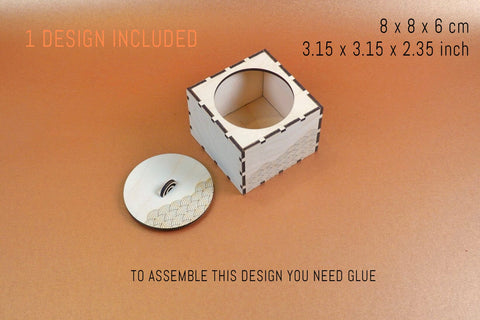 Box Deco Square Vector File 4 Laser Cutter. SVG MaramadeLaser 