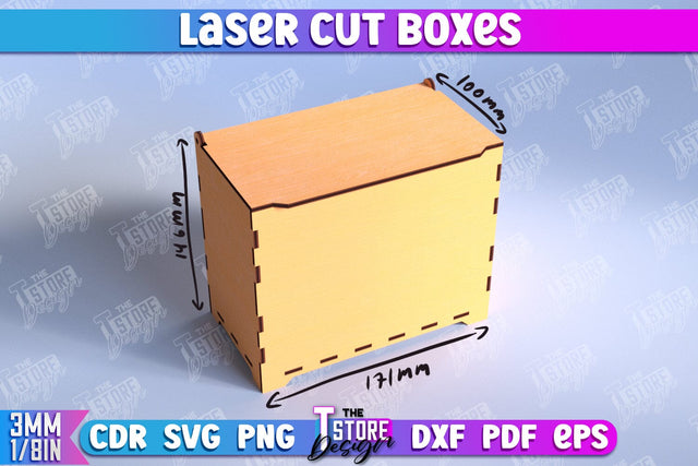Box Laser Cut | Jewelry Box | Storage Box | Gift Box | Organizer | CNC File SVG The T Store Design 