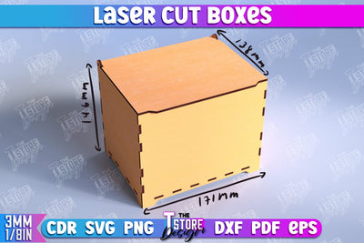 Box Laser Cut | Jewelry Box | Storage Box | Gift Box | Organizer | CNC File SVG The T Store Design 