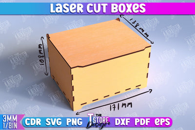 Box Laser Cut | Jewelry Box | Storage Box | Gift Box | Organizer | CNC File SVG The T Store Design 