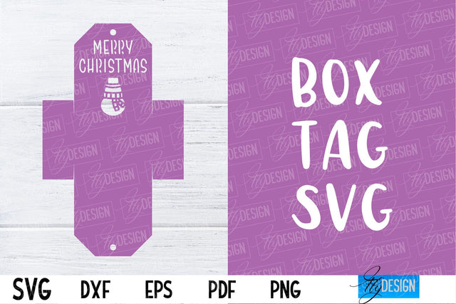 Box Tag SVG | Paper Cut Design | SVG File SVG Fly Design 