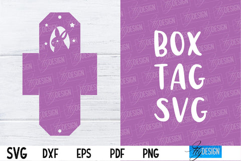 Box Tag SVG | Paper Cut Design | SVG File SVG Fly Design 