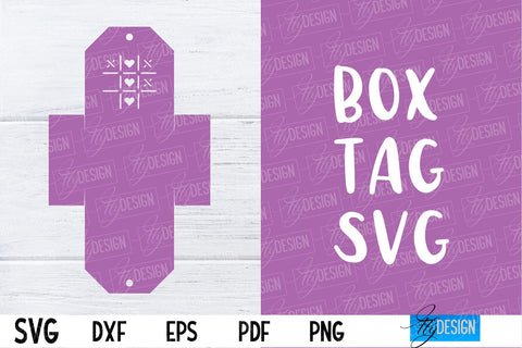 Box Tag SVG | Paper Cut Design | SVG File SVG Fly Design 