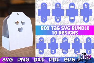 Box Tag SVG | Paper Cut Design | SVG File SVG The T Store Design 