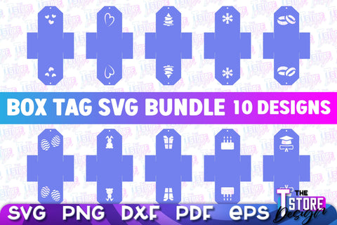 Box Tag SVG | Paper Cut Design | SVG File SVG The T Store Design 