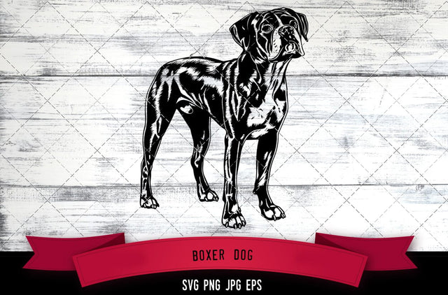 Boxer Dog SVG, Dog SVG, Logo - Digital Download with Commercial License for Cricut, Silhouette, Scan N Cut Crafting SVG Loveleen Kaur 