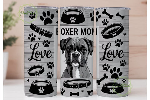 Boxer Mom 20oz Tumbler Wrap Sublimation PixelChick 