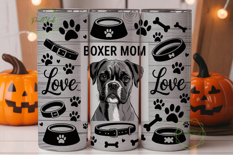 Boxer Mom 20oz Tumbler Wrap Sublimation PixelChick 