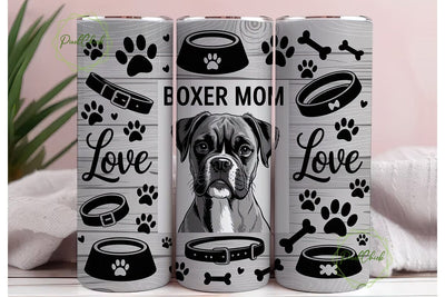 Boxer Mom 20oz Tumbler Wrap Sublimation PixelChick 