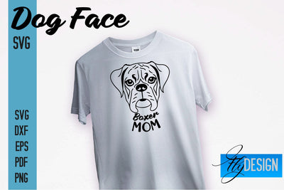 Boxer Mom SVG Design | Dog Mom SVG | SVG File | Print Design SVG Fly Design 
