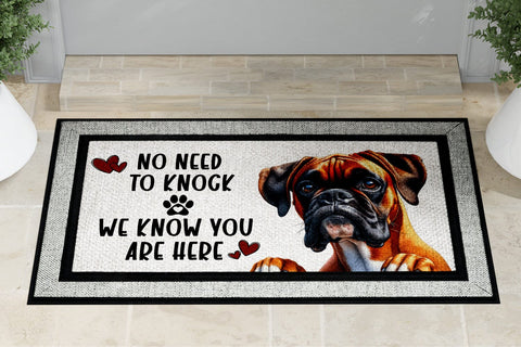 Boxer No Need To Knock Doormat Sublimation PNG Sublimation BijouBay 