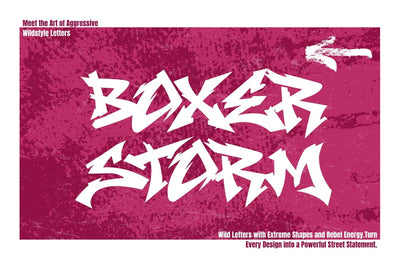 Boxer Storm - Wild Graffiti Font Font Mozzatype 