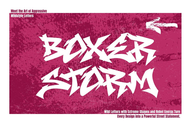 Boxer Storm - Wild Graffiti Font Font Mozzatype 