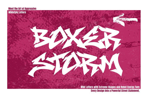 Boxer Storm - Wild Graffiti Font Font Mozzatype 