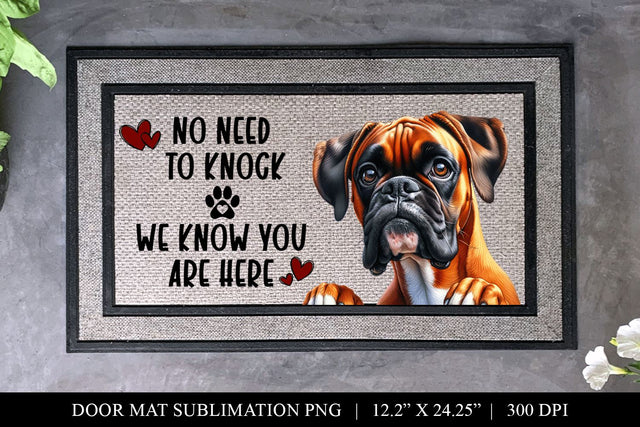 Boxer Welcome Doormat Sublimation Design Sublimation BijouBay 