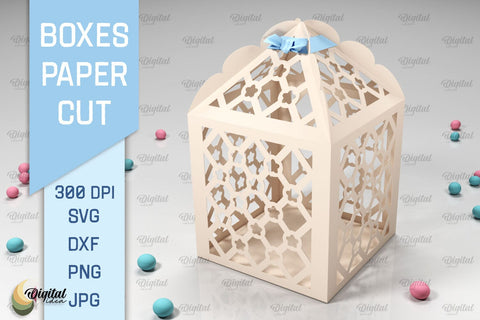 Boxes Paper Cut Bundle. 3D Gift Boxes SVG. Favor Boxes Paper Cut 3D Paper Evgenyia Guschina 