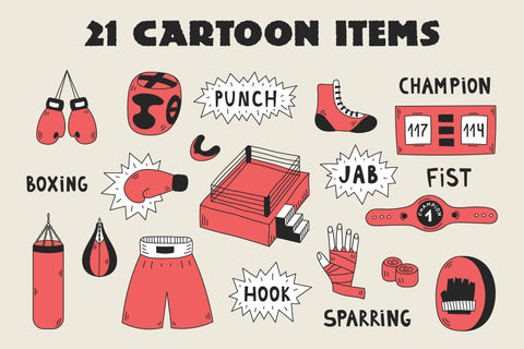 Boxing Doodle Elements Sublimation Rin Green 