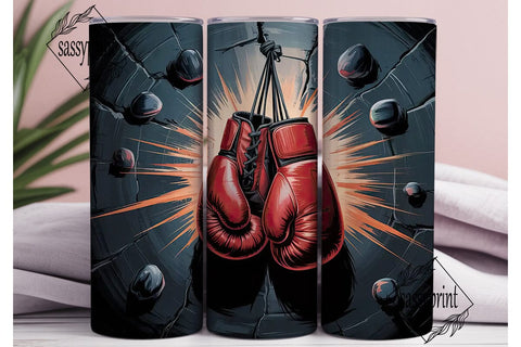 Boxing Gloves 20oz Tumbler Wrap Sublimation sassyprint 