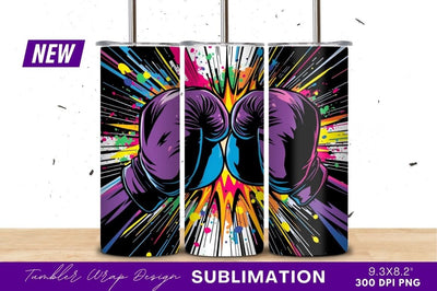 Boxing gloves punch impact colorful graphic design Sublimation Regulrcrative 