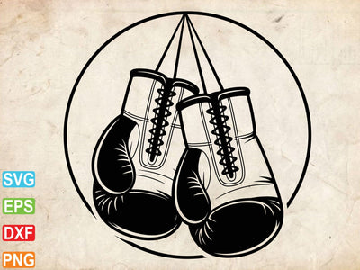 Boxing Gloves SVG, Boxer Silhouette, Boxing Clipart SVG Creativeart88 