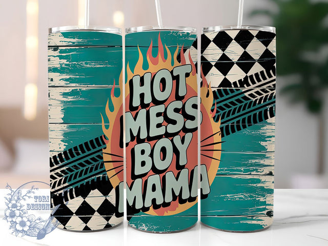 Boy Mama Funny Mom Life Tumbler, Hot Mess Mom Design, Fire Mom Tumbler Wrap, 20oz Sublimation Wrap, Mom Life Tumbler Design, Funny Mom Tumbler Wrap, Sublimation Boy Mom Design Sublimation ToriDesigns 