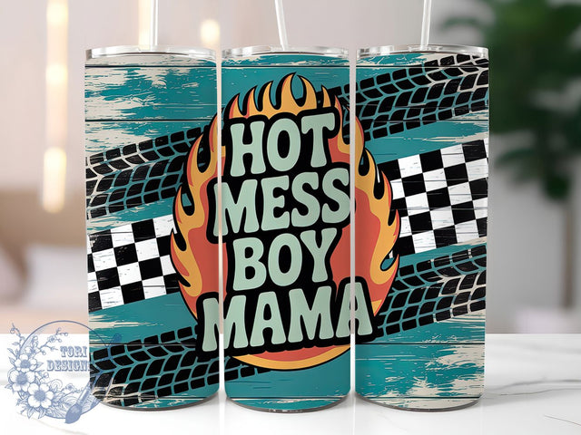 Boy Mama Funny Mom Life Tumbler, Hot Mess Mom Design, Fire Mom Tumbler Wrap, 20oz Sublimation Wrap, Mom Life Tumbler Design, Funny Mom Tumbler Wrap, Sublimation Boy Mom Design Sublimation ToriDesigns 