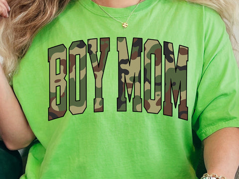 Boy Mom Camouflage Sublimation PNG , Mama Camo Shirt Design , Military Style , Mother’s Day SVG DesignDestine 